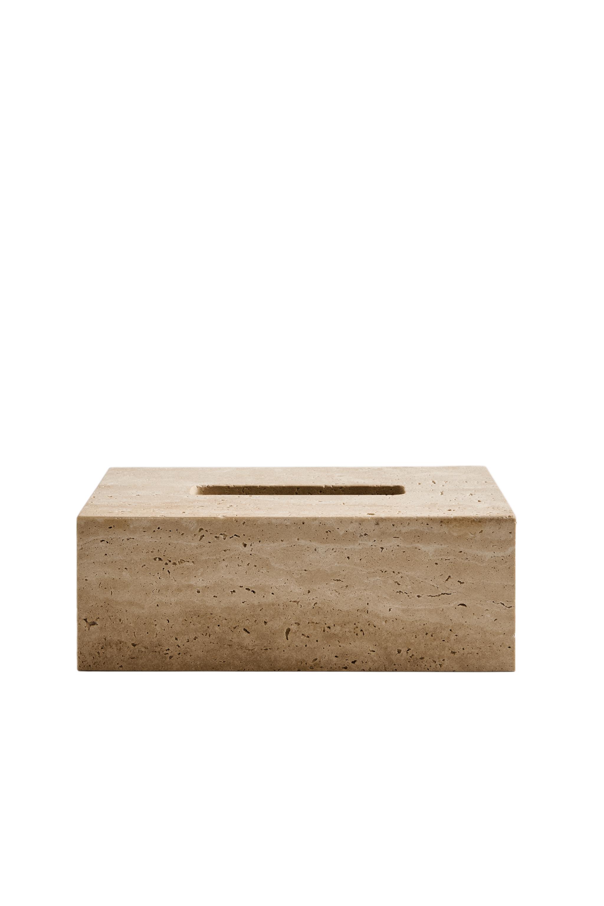 BOÎTE À MOUCHOIRS MARBRE BEIGE